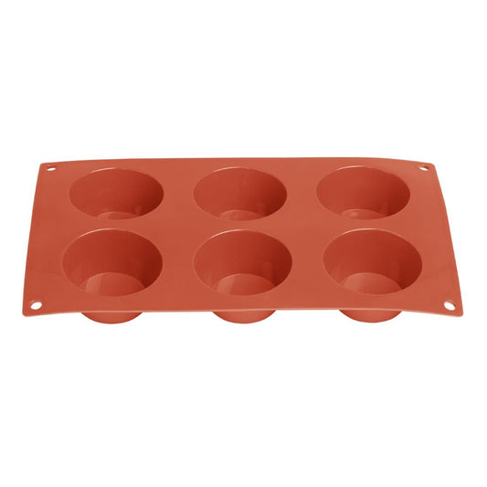 Plaque de 6 moules à gâteau rond en silicone Vogue - Vogue - JA313