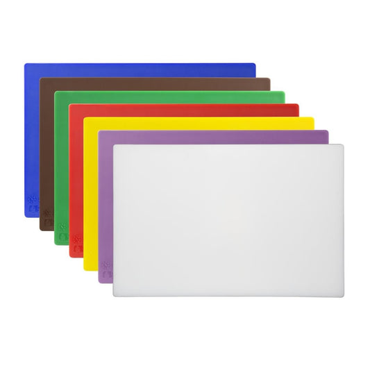 Ensemble de 7 planches à découper antibactériennes basse densité Hygiplas 10mm - Hygiplas - CH046