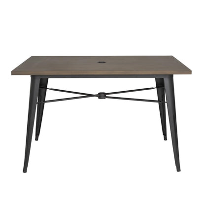 Table d'extérieur en aluminium et bois Bolero Complete 120x76 cm bois noir - Bolero - FT955