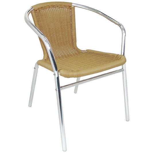 Fauteuils en rotin PE et aluminium empilables Bolero (lot de 4) - Bolero - U422