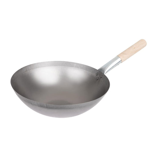 Wok conique en acier doux Vogue 356mm - Vogue - K299