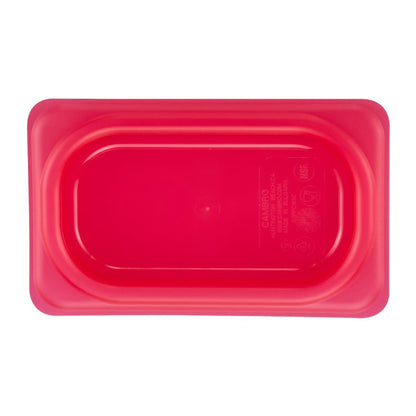 Couvercle hermétique en polypropylène GN 1/9 Cambro Safetrak IML rouge - Cambro - JN554