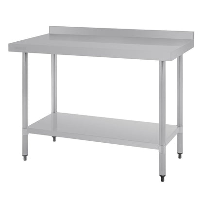 Table de préparation avec rebord en acier inoxydable Vogue 1200 x 600mm - Vogue - T381