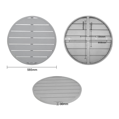 Plateau de table rond en aluminium Bolero gris clair 580 mm - Bolero - FX038