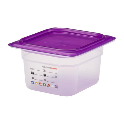 Bac en polypropylène Cambro Safetrak IML GN 1/6 100mm - Cambro - JN516