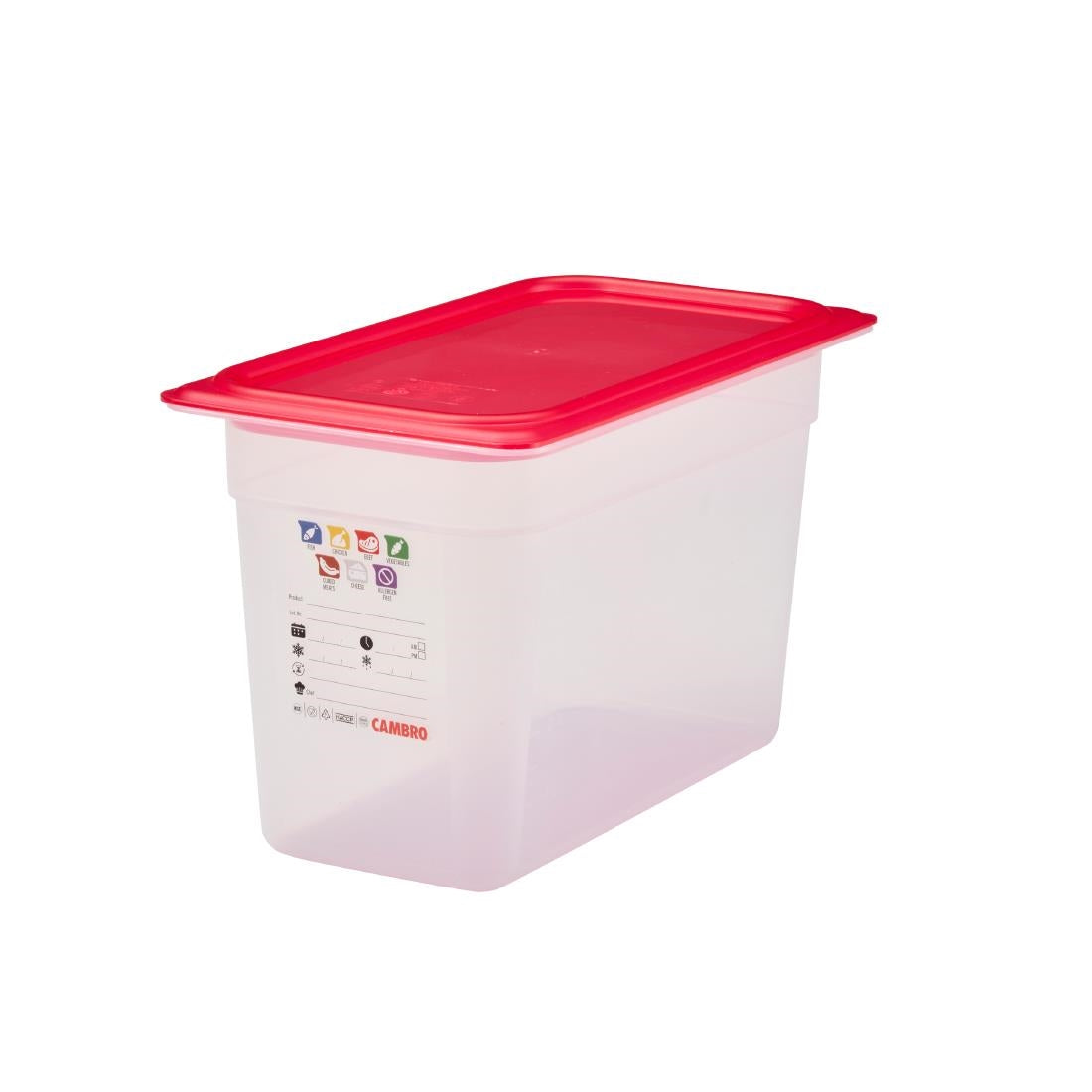 Bac en polypropylène Cambro Safetrak IML GN 1/3 200mm - Cambro - JN511