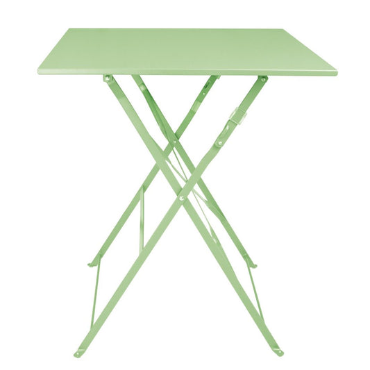 Table de terrasse carrée pliante en acier Bolero vert clair 600 mm - Bolero - FT271