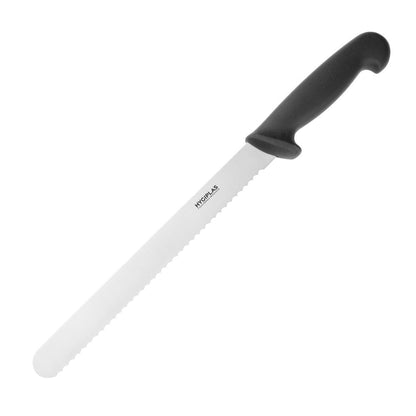 Couteau à trancher denté Hygiplas noir 248mm - Hygiplas - C579