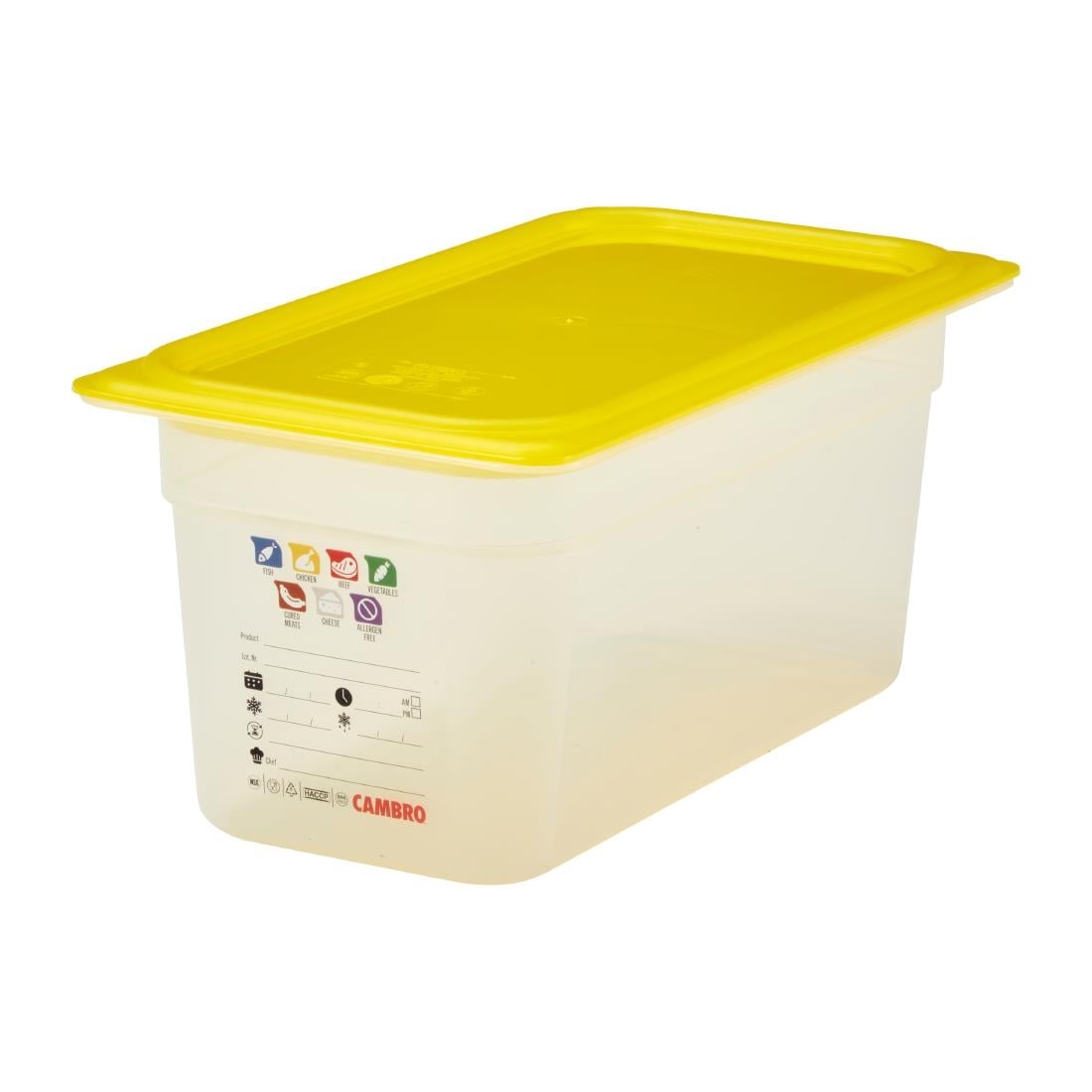 Bac en polypropylène Cambro Safetrak IML GN 1/3 150mm - Cambro - JN510