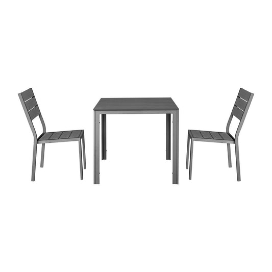 Chaises à lattes Bolero Valletta grises (lot de 4) - Bolero - HZ023