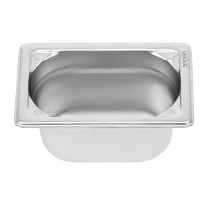 Bac inox 18/10 professionnel Vogue GN 1/9 100mm - Vogue - DW454