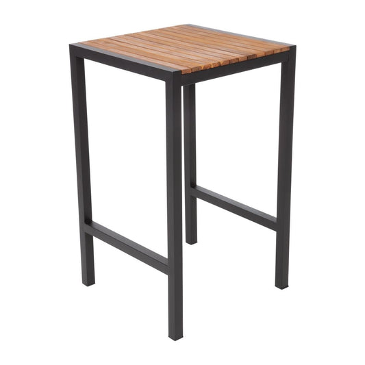 Mange-debout carré en acier et acacia Bolero 60 cm - Bolero - DS155