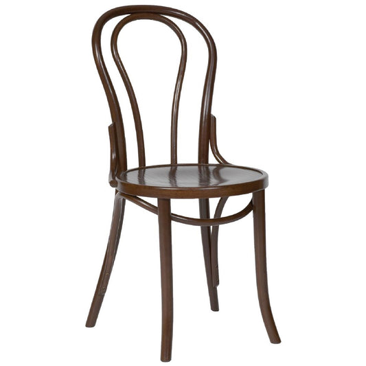 Chaises bistrot en bois courbé Fameg finition noyer (lot de 2) - Fameg - CF139