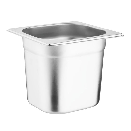 Ensemble inox 6 GN 1/6 avec couvercles Vogue (2 entretoises 325 x 25mm) - Vogue - SA243