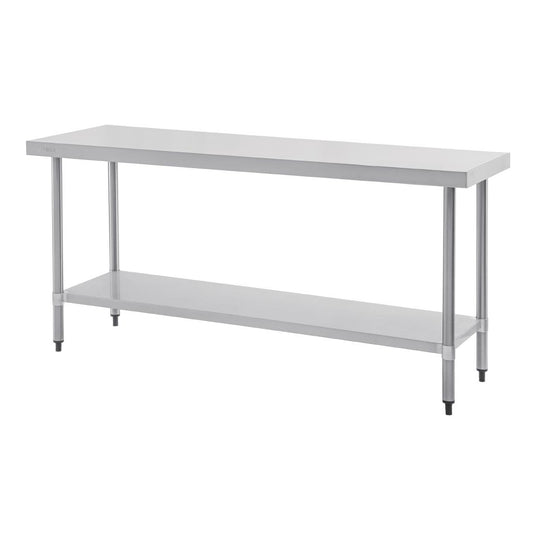 Table de préparation sans rebord en acier inoxydable Vogue 1800 x 600mm - Vogue - T378