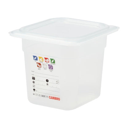 Bac en polypropylène Cambro Safetrak IML GN 1/6 150mm - Cambro - JN517