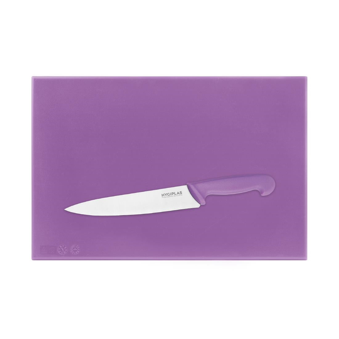 Planche à découper haute densité Hygiplas violette 450x300x25mm - Hygiplas - FX102