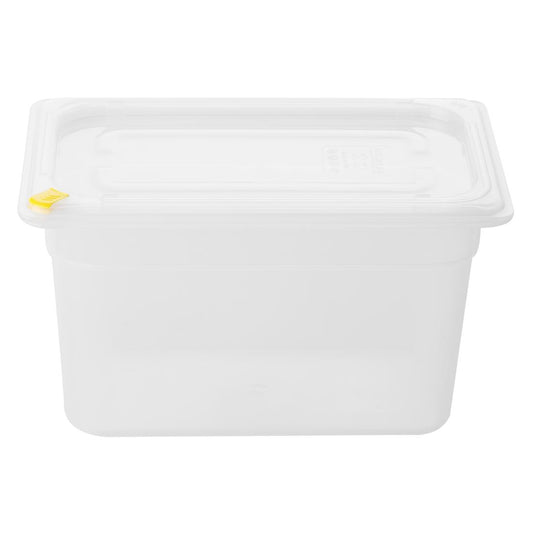 Bacs PP Hygiplas Click GN 1/4 avec couvercles et 7 clips de couleur 150mm 3,7L (lot de 4) - Hygiplas - FZ096