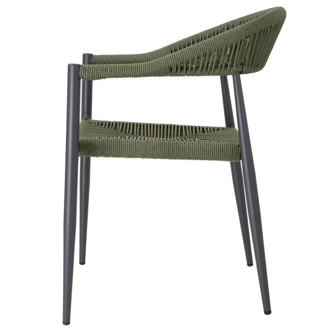 Fauteuils d'extérieur en rotin PE tressé Bolero Eden verts (lot de 4) - Bolero - HZ592