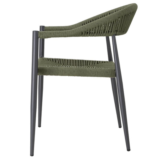 Fauteuils d'extérieur en rotin PE tressé Bolero Eden verts (lot de 4) - Bolero - HZ592