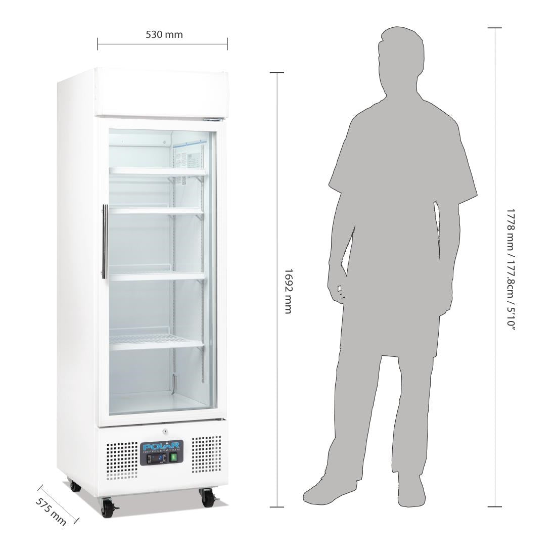 Vitrine réfrigérée positive Polar Série G 218L - Polar - DM075