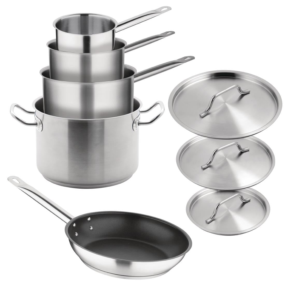 Batterie de cuisine induction en inox 5 pièces Vogue Cook Like A Pro - Vogue - SA693