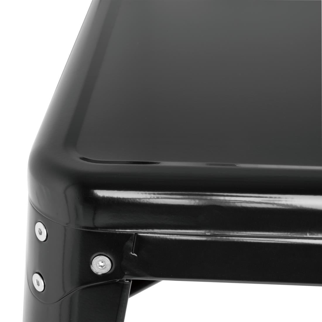 Table carrée en acier noir Bolero Bistro 668mm - Bolero - GC867
