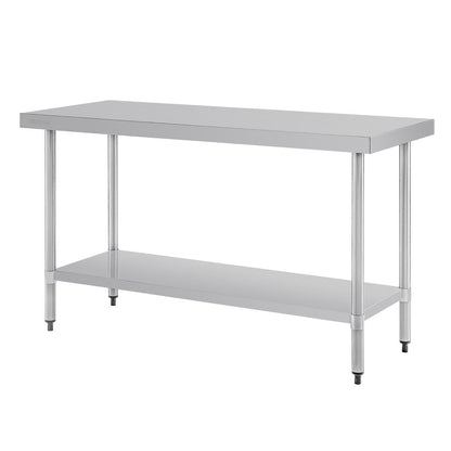 Table de préparation sans rebord en acier inoxydable Vogue 1500 x 600mm - Vogue - T377