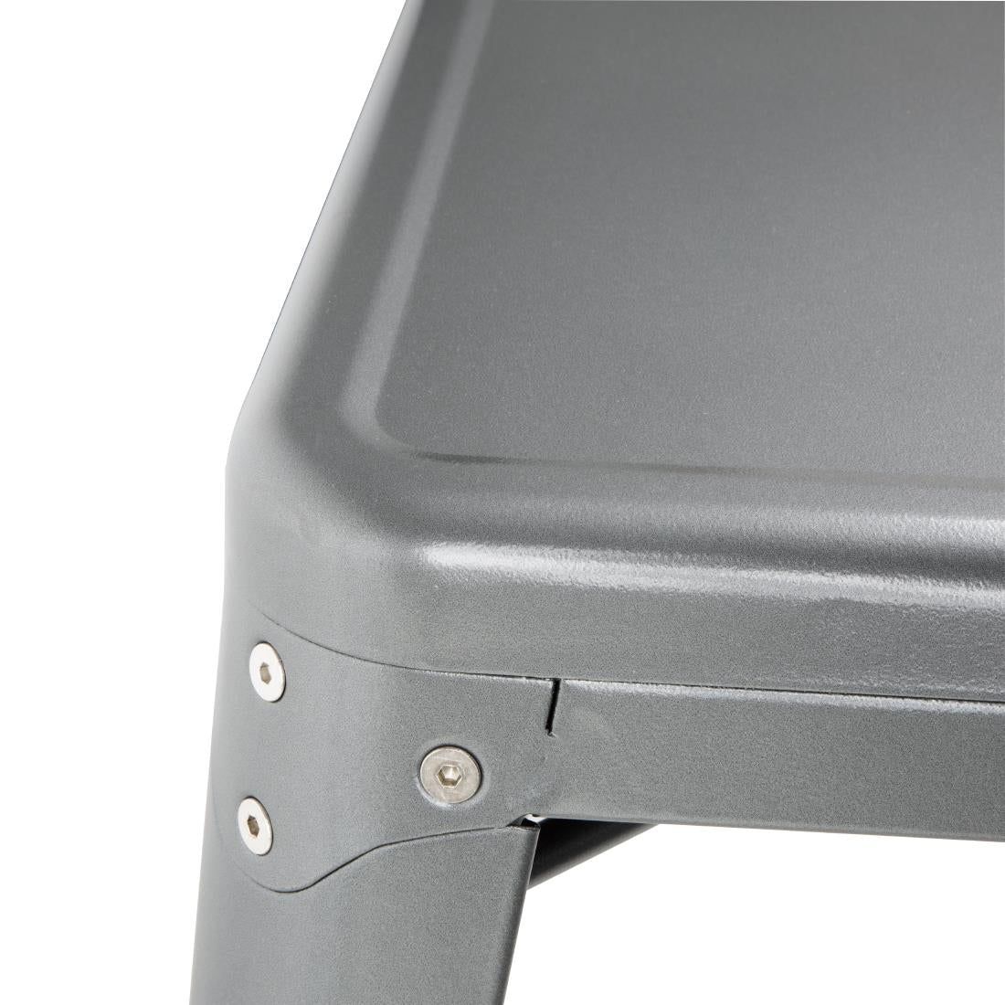 Table carrée en acier gris métallisé Bolero Bistro 668mm - Bolero - DM904