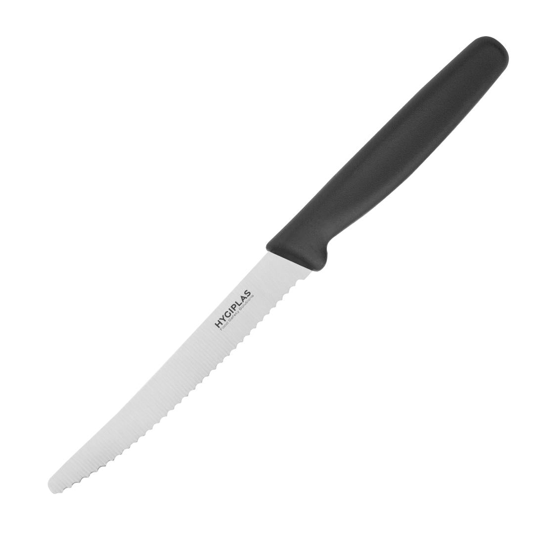 Couteau à tomates denté Hygiplas noir 100mm - Hygiplas - CF897