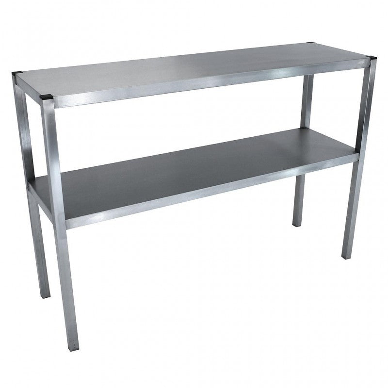 Etagère du chef à poser en inox - 2 niveaux - Profondeur 400 mm - Longueur 1800 mm - Nosem
