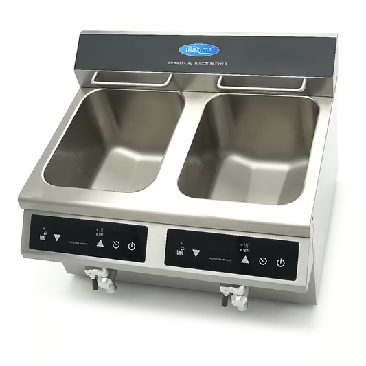 Friteuse à Induction Double - 2 x 8 Litres