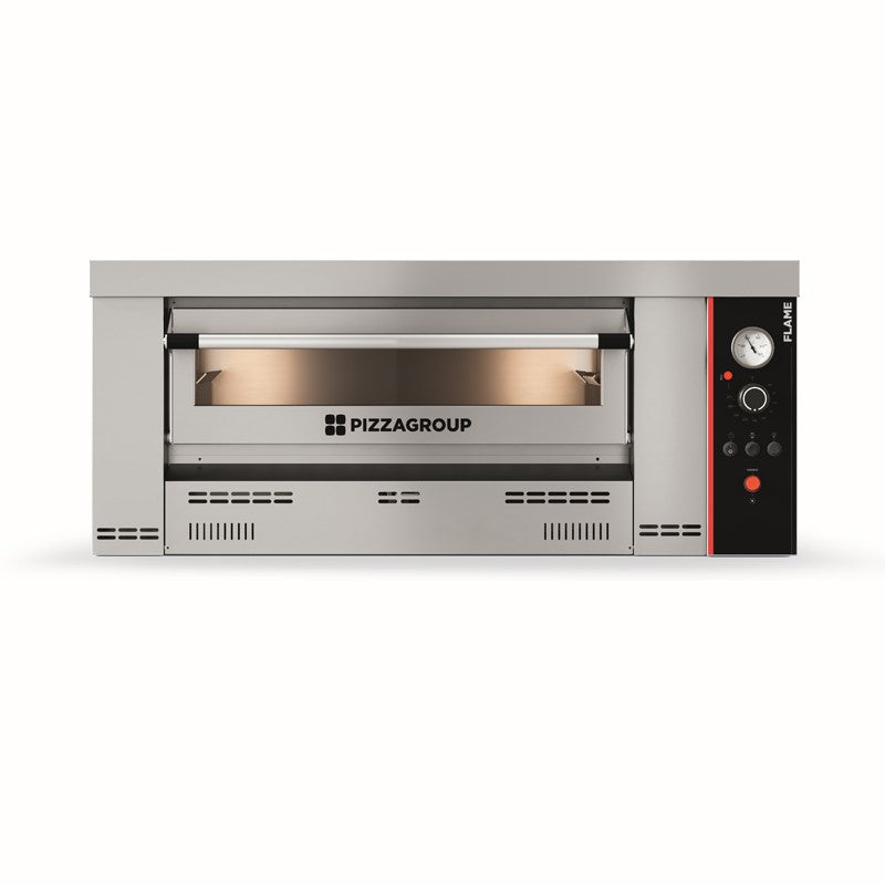 Four à pizza GAZ - Commandes mécaniques - 1 Chambre - 6 Pizzas - Gamme FLAME - Largeur 1130 mm - Pizza Group