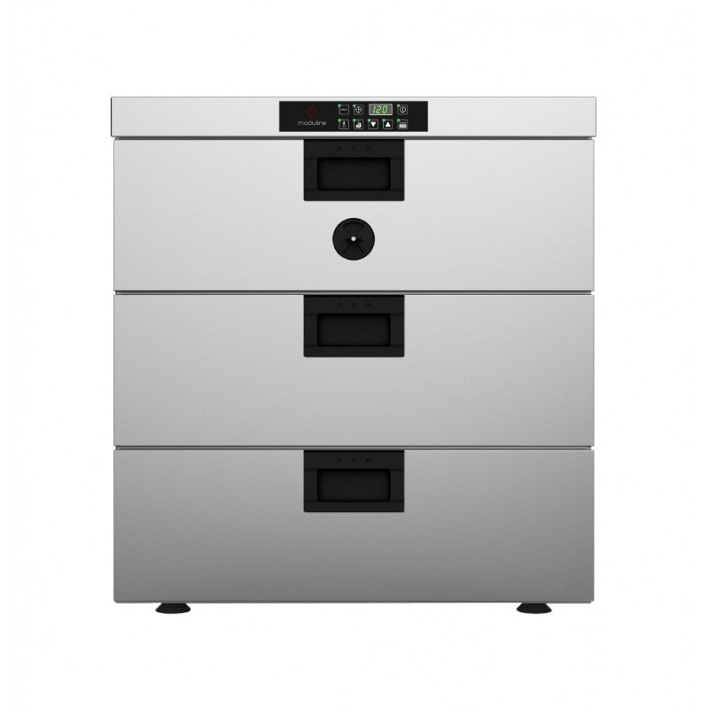 Four statique pour cuisson lente avec sonde à coeur - Introduction du plateau côté large - Série CSD - Hauteur 720 mm
