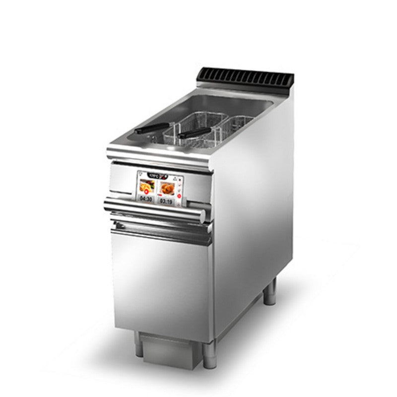 Friteuse électrique monobloc - Filtrage de l’huile - 22 L - EVO - Largeur 400 mm - Gamme QUEEN 900 - Baron