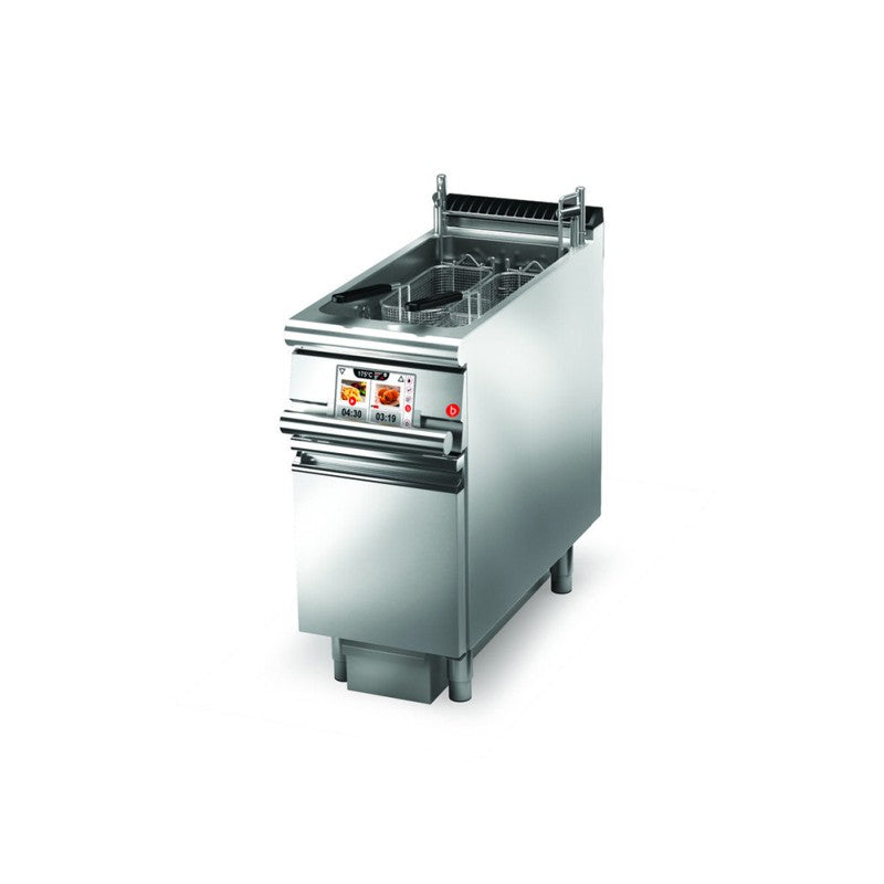 Friteuse électrique monobloc - Filtrage de l’huile + levage paniers - 22 L - EVO - Gamme QUEEN 900 - Baron