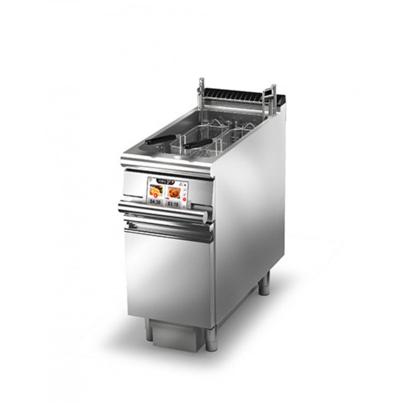 Friteuse électrique monobloc - Levage paniers - 22 L - EVO - Largeur 400 mm - Gamme QUEEN 900 - Baron