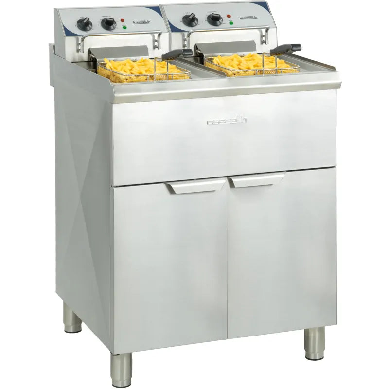 Friteuse électrique sur pieds 2 x 10 litres haut rendement