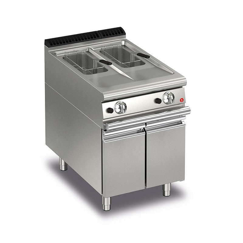Friteuse gaz monobloc - 10 + 10 litres - Gamme Queen 700 - Baron