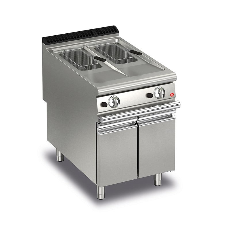 Friteuse gaz monobloc - 10 + 10 litres - Gamme Queen 900 - Baron