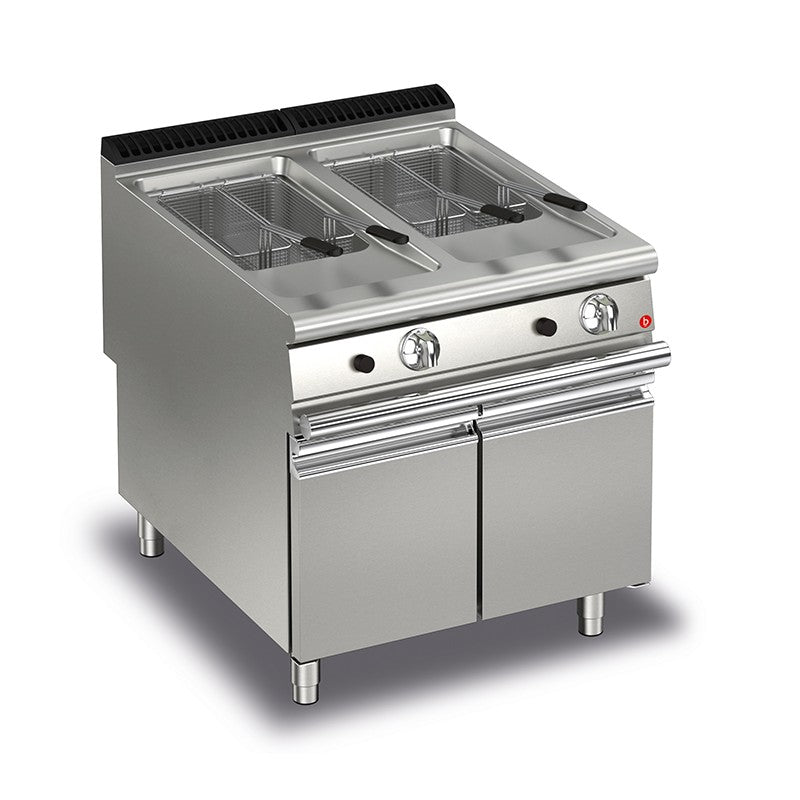 Friteuse gaz monobloc - 15 + 15 litres - Gamme Queen 900 - Baron