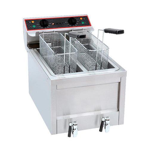 Friteuse à poser Compact - 2 cuves 8 Litres - Electrique - Vidance en facade