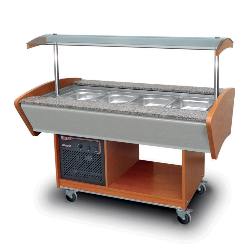 Buffet réfrigéré central - 4 bacs GN1/1 - Furnotel