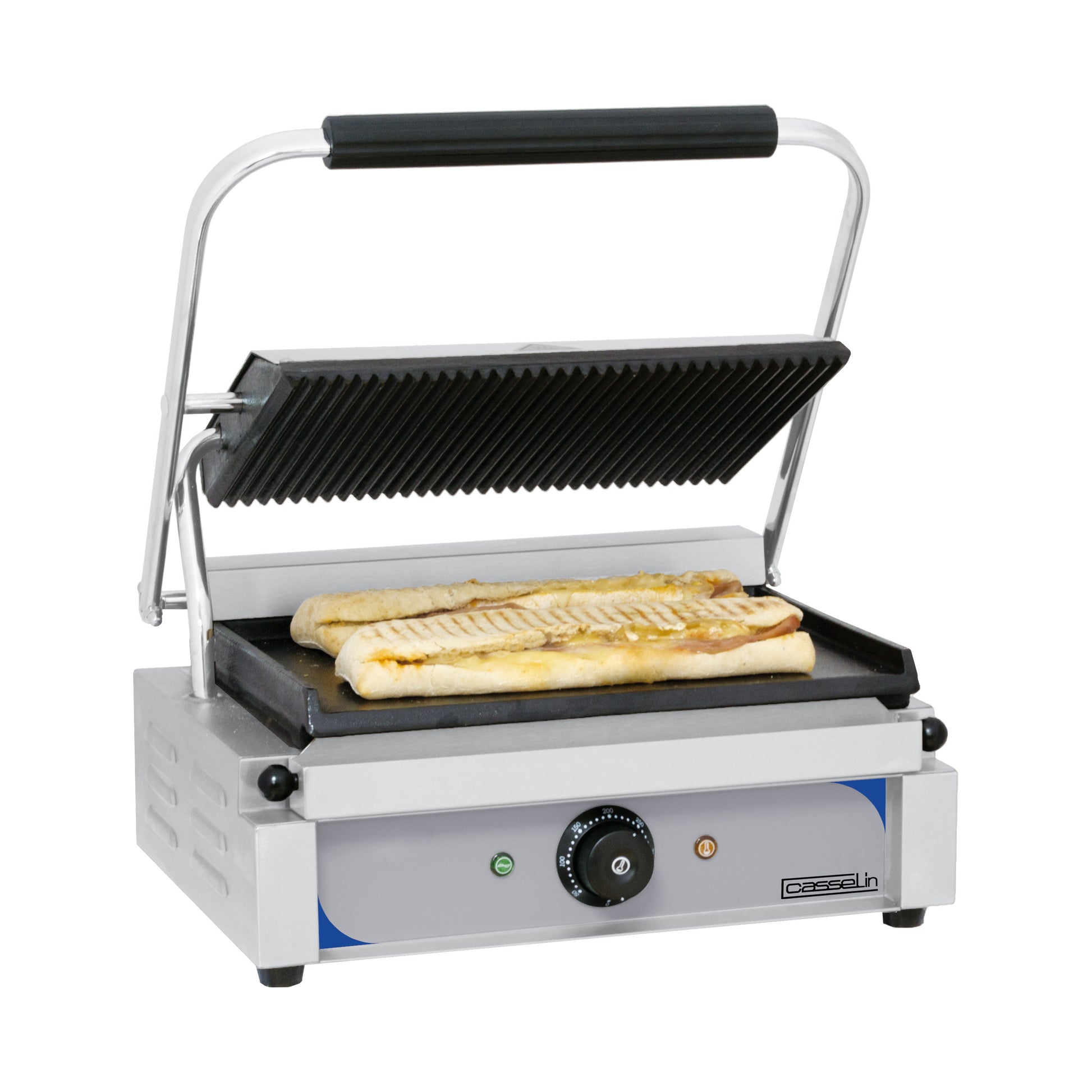 Grill Panini plaques Rainurée - Lisse - Casselin