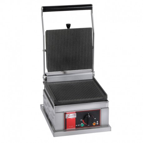 Grill panini simple - Petit modèle - 2 plaques rainurées - PPM1