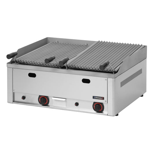 Grill à pierre de lave double