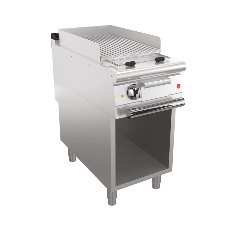 Grillade électrique avec placard ouvert en soubassement - 18 dm² - Largeur 400 mm - Gamme QUEEN 700 - Baron
