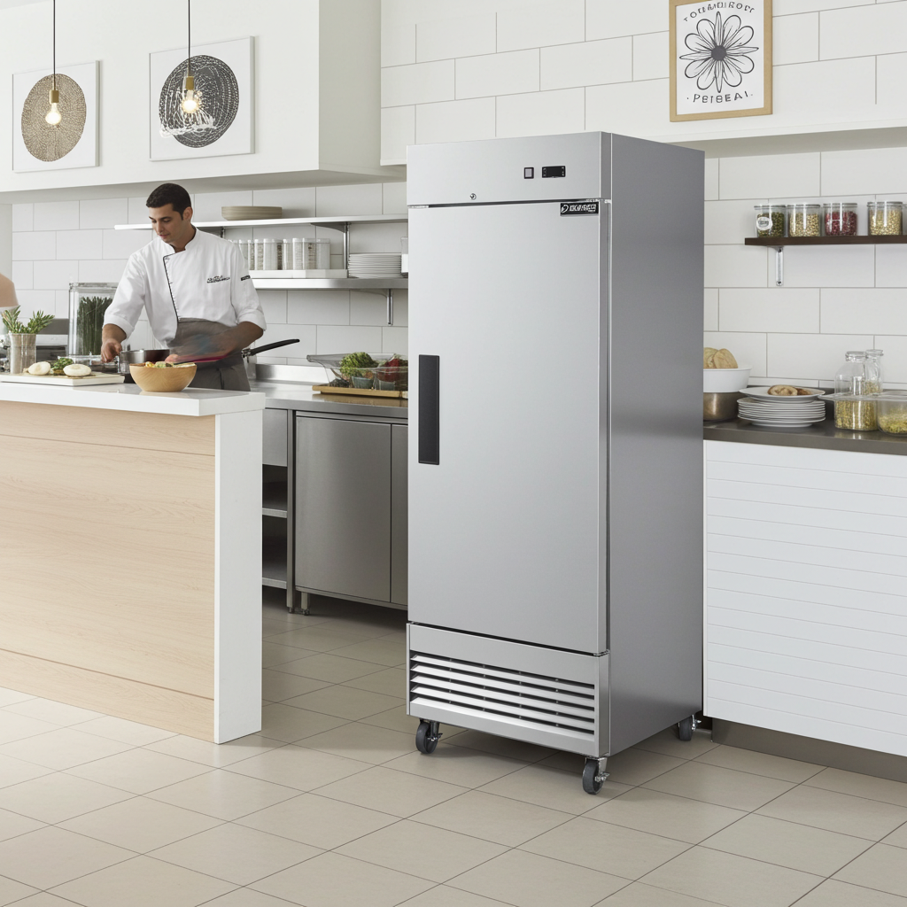 Armoire inox positive - 1 porte - Groupe bas - 450 litres - D28ER — vue 2