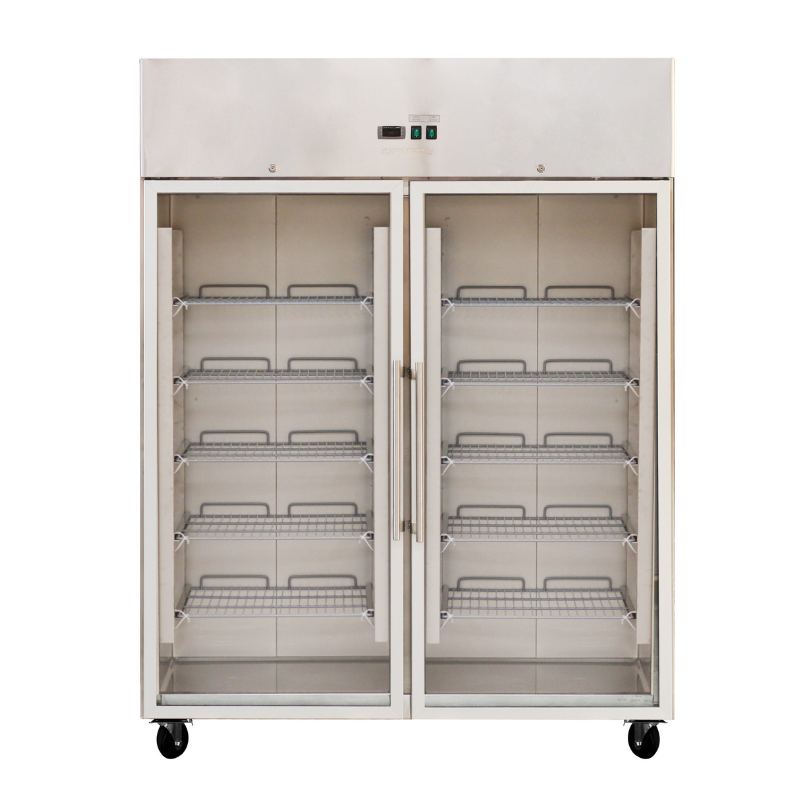 Armoire Réfrigérée Positive 2 Portes Vitrées GN 2/1 1400 L - vue 2