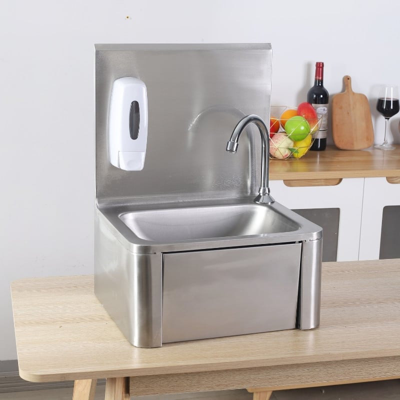 Lave Mains à Commande Fémorale en Inox - vue 9